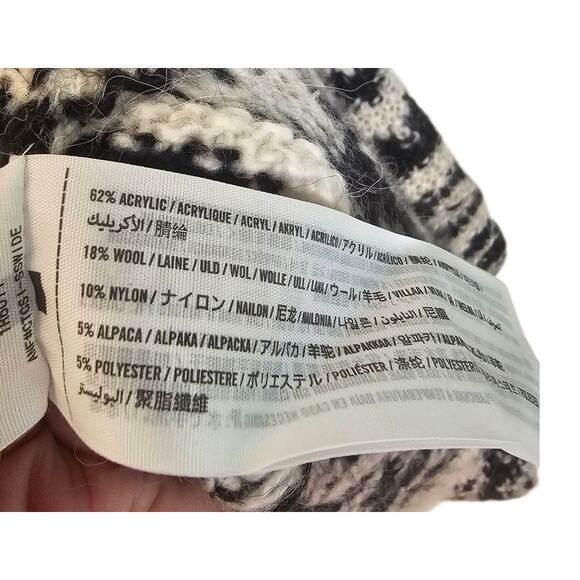 Abercrombie & Fitch Tribal & Geometric Pattern Open Knit Sweater with Hood - Picture 8 of 8